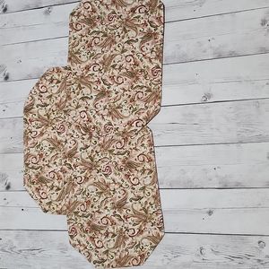 Set of three paisley reversible fabric placemats